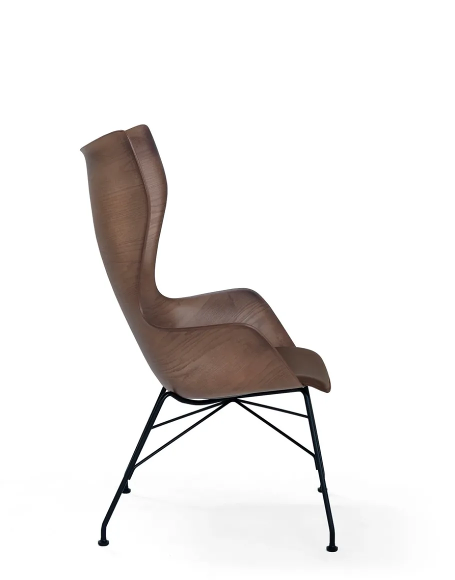 K/wood legno slatted ash e pelle