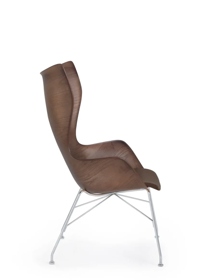 K/wood legno slatted ash e pelle