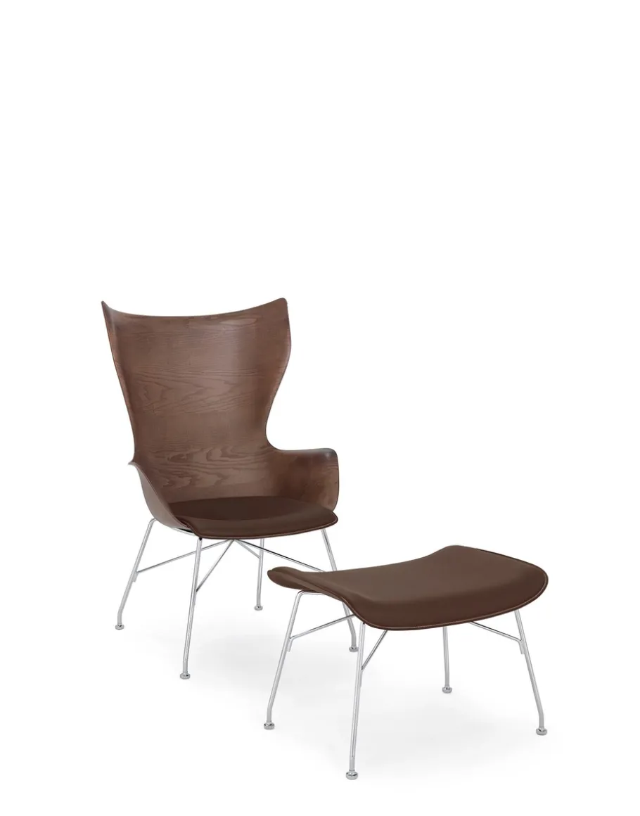 K/wood legno slatted ash e pelle