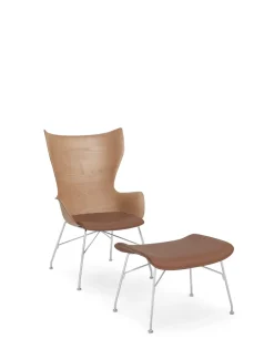 K/wood legno slatted ash e pelle
