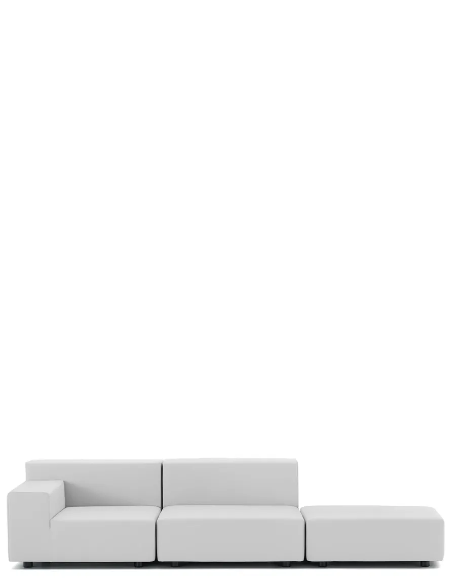 Plastics tech fabric due posti + pouf