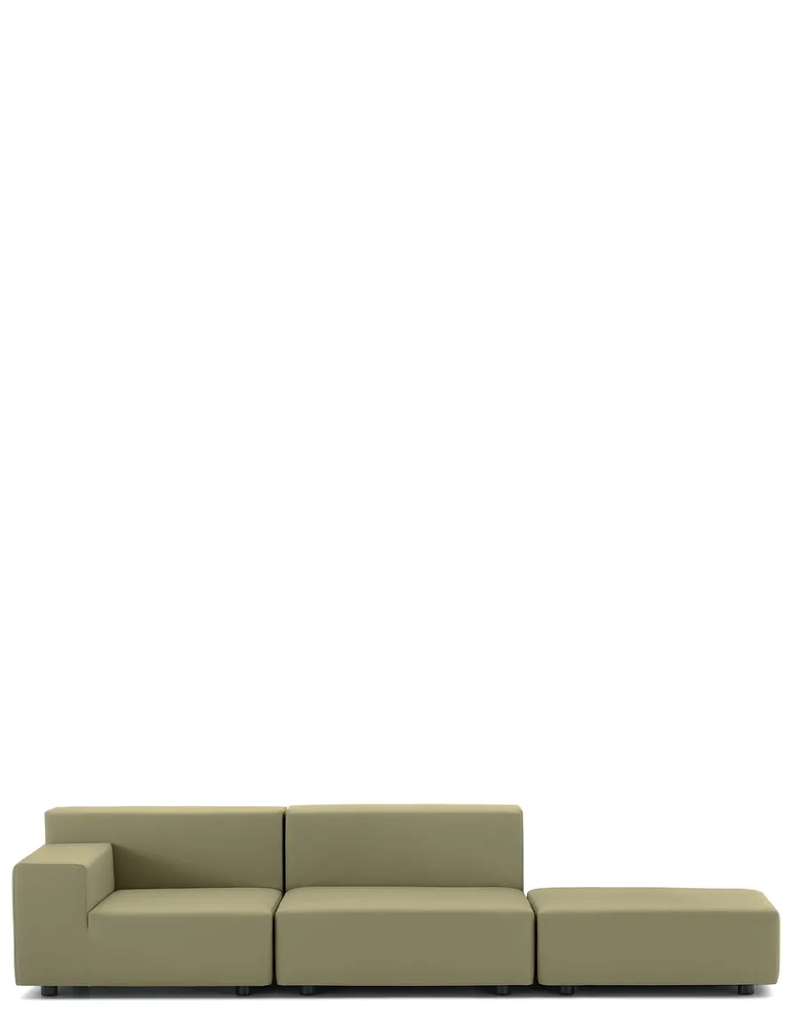 Plastics tech fabric due posti + pouf
